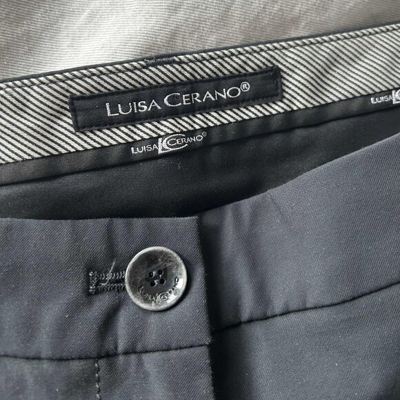 Luisa Cerano Charcoal Moto-Stitch Zip Pocket Ankle Slim Stretch Trousers – US 4 - Picture 8 of 8